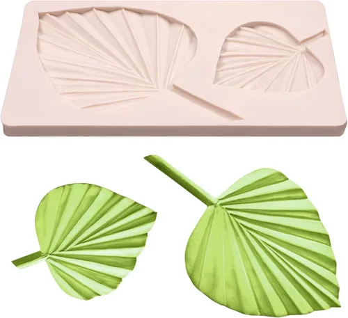 Miniatura 8 de Moldes de silicona para fondant de hojas de abanico, moldes de chocolate boho para decoración de pasteles, adornos de cupcakes, dulces, cerámica