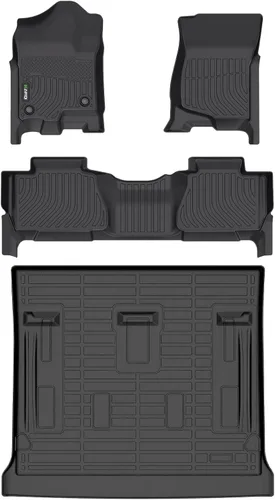 Miniatura 27 de HAFIDI® - Tapetes para auto con almacenamiento debajo del asiento, para todo clima, antideslizantes, de elastómero termoplástico, para la primera