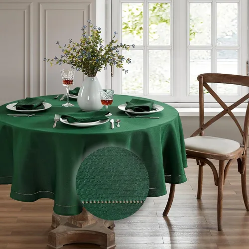 Miniatura 22 de Elrene Home Fashions Alison Mantel Individual de Tela con Diseño de Borde de Ojales Resistente a las Arrugas, Juego de 4, 13"x19", Arándano Rojo