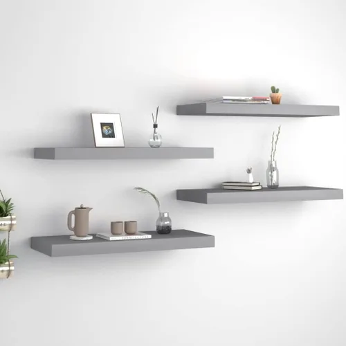 Miniatura 28 de Estantes flotantes de pared, juego de 4 estantes decorativos para montar en la pared, estante colgante con soportes invisibles para decoración