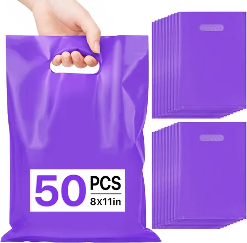 Miniatura 12 de ANZNKU 50 bolsas negras de recuerdo de fiesta, 8 x 11 pulgadas, bolsa de regalo para dulces de Pascua, joyas artesanales, bolsas de regalo