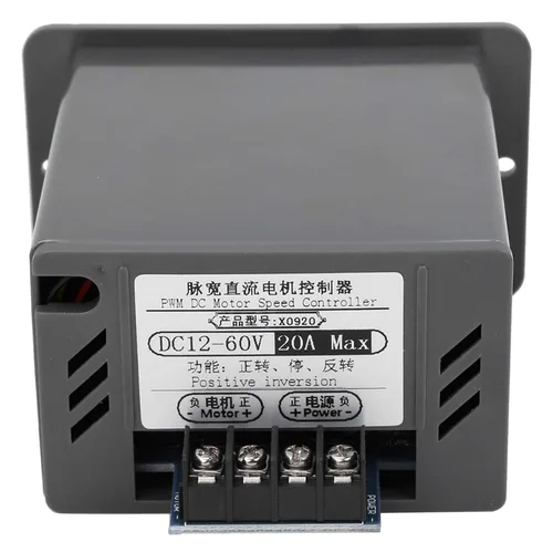 Miniatura 4 de Controlador de velocidad del motor DC 12-60V 10A, regulador de velocidad del motor eléctrico de marcha atrás hacia adelante Controlador de velocidad