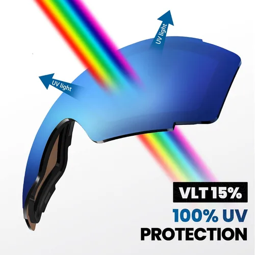 Miniatura 3 de OutdoorMaster Lentes de repuesto para gafas de esquí PRO - Más de 20 opciones Vlt 15% Azul