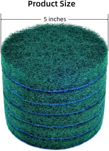 Miniatura 4 de Kichwit Paquete de 6 almohadillas de repuesto, súper abrasivas, verde (5 pulgadas)