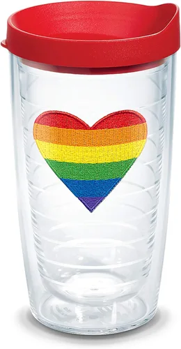 Miniatura 11 de Tervis Vaso aislado de doble pared Pride Heart hecho en Estados Unidos mantiene las bebidas frías y calientes, 24 onzas, clásico