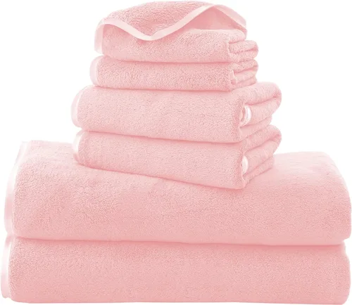 Miniatura 26 de TENSTARS Toallas de baño de seda con dobladillo para baño en liquidación - 27 x 55 pulgadas, ligeras, finas y de secado rápido, toalla absorbente