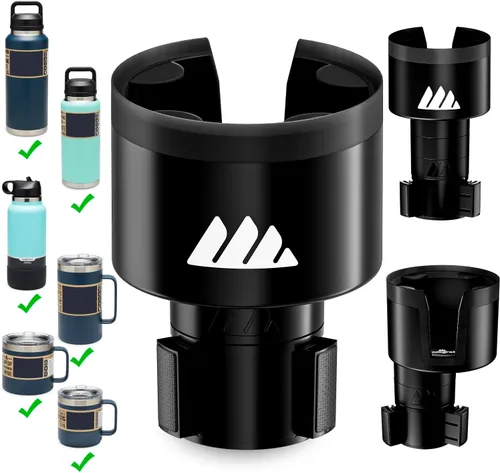 [Mejorado] Integral Ultimate - Expansor de portavasos para automóvil, base ajustable, organizador y expansor para vehículos, compatible con tazas,