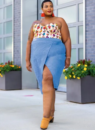 Miniatura 5 de Know Me Aaronica B. Cole, diseño de costura para mujer con parte superior y falda lápiz, código de diseño ME2015, tallas 16W-18W-20W-22W-24W-26W