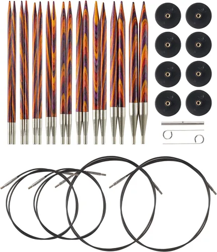 Miniatura 3 de Knit Picks Opciones Juego de agujas de tejer intercambiables de madera - US 4-11 (Caspian)