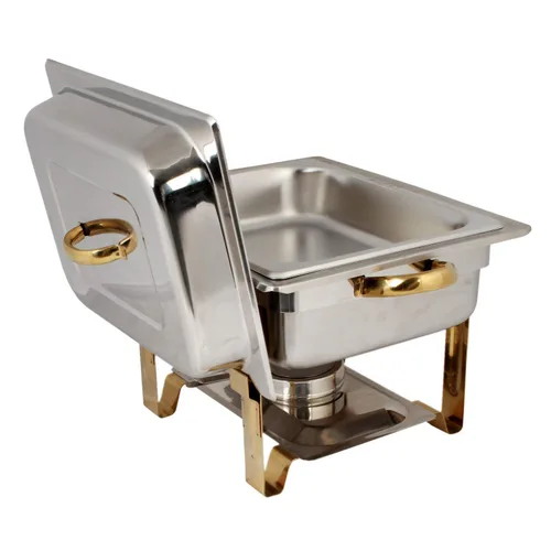 Miniatura 3 de Juego de sartenes TigerChef con detalles dorados, Plateado, 1