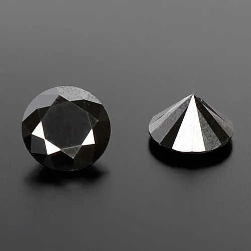 Miniatura 2 de GEMHUB Diamante de moissanita negro de 2.60 quilates redondo de corte brillante hermoso para la fabricación de joyas, Gema, Moissanita