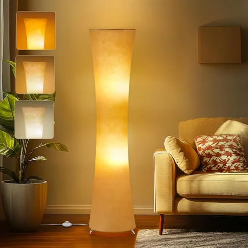 Miniatura 12 de GyroVu Lámpara de pie de 46 pulgadas para sala de estar, lámpara de pie LED ajustable con temperatura de color, lámpara de pie de columna, lámpara