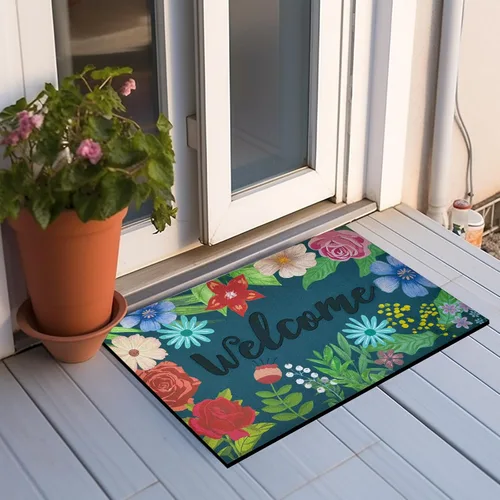 Miniatura 9 de CHICHIC Tapete de Bienvenida para Puerta de 17 x 30 Pulgadas, Tapete para Puerta Delantera al Aire Libre para Entrada del Hogar, Tapete Exterior