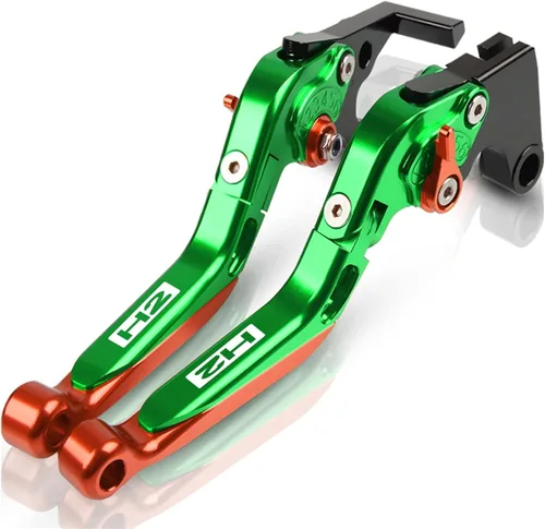 Miniatura 8 de for Kawasaki H2 H2R 2015 2016 Motorcycle Brake Clutch Levers Adjustable Folding Extendable CNC Accessories with Logo Lever (Color : 1)
