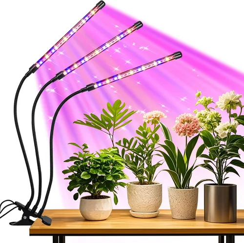 Miniatura 8 de Luces de cultivo de mejora con 168 LEDs, luces de planta con clip para plantas de interior, lámparas de crecimiento de plantas LED blancas+rojas