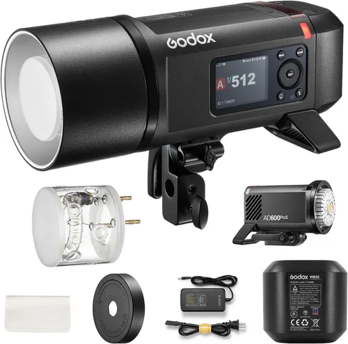 Godox AD600 Pro II AD600Pro II Flash Strobe para Exteriores, Monoluz Portátil 600Ws 2.4G TTL 1/8000 HSS, Reciclaje 0.01-0.9s, Lámpara de Modelado