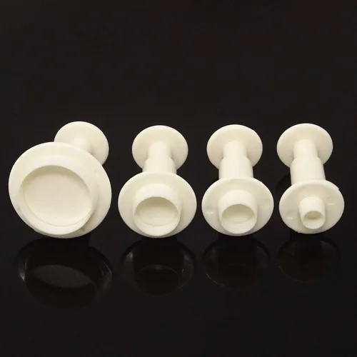 Miniatura 3 de Honbay Cortadores de émbolo redondo de plástico para tartas de galletas, moldes para hornear