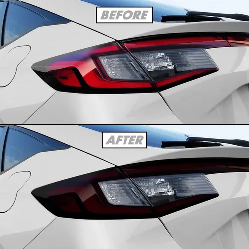 SlickMod Protector de vinilo para luces traseras, precortado, tinte ahumado, para Honda Civic Hatchback 2022-2023 (2. Recorte de luz trasera, 20%