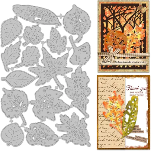 Miniatura 17 de 12 piezas de troqueles de corte rectángulo con marco troquelado, plantillas en capas, troqueles de fondo para hacer tarjetas, troqueles de metal