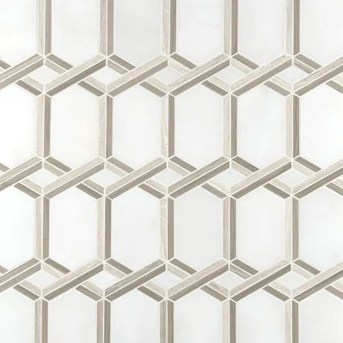 Miniatura 32 de MSI Verona Patrón Dorado 12 pulg. x 12 pulg. Azulejo de Mosaico de Mármol Montado en Malla para Pared de Baño, Piso, Salpicadero de Cocina y Verona