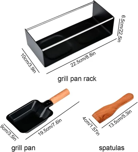 Miniatura 2 de RoseFlower Mini juego de raclette de queso, sartén portátil para fundir queso a la luz de las velas, parrilla de raclette antiadherente, derretidor