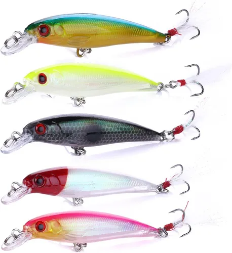 Miniatura 7 de Jerk Baits para pesca de lubina, señuelos de pesca Jerkbait, señuelos de pececillo Jerk Bait para pesca de agua dulce/agua salada, señuelos de pesca