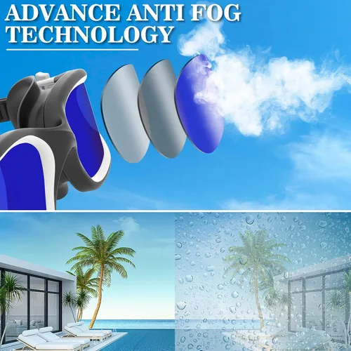 Miniatura 6 de WIN.MAX - Goggles de natación polarizados, antivaho, antirrayos ultravioleta, sin filtraciones y con visión clara para hombres, mujeres, adultos