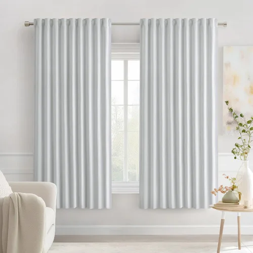 Miniatura 80 de MIULEE Cortinas opacas con pestaña trasera de 63 pulgadas de largo, juego de 2 paneles para sala de estar, dormitorio, privacidad, bolsillo