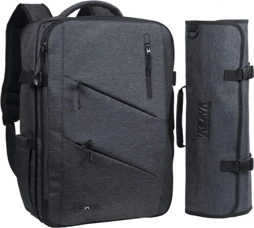 Miniatura 13 de Asaya Mochila para cuchillos de chef con bolsa enrollable de 20 bolsillos, más de 30 bolsillos para cuchillos, cuchillos no incluidos (marrón)