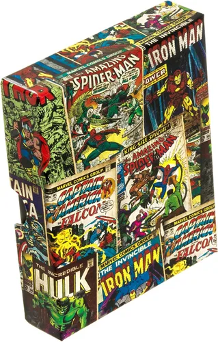 Miniatura 5 de Cartera de piel plegable con caja de regalo de Marvel Comics negro talla única