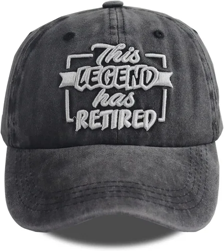KKMKSHHG Divertidos regalos de jubilación para hombres y mujeres, esta leyenda ha jubilado la gorra de béisbol