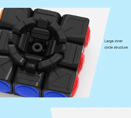 Miniatura 5 de AMAZA Cubo de velocidad 3x3 negro 3x3x3 rompecabezas de cubo mágico de velocidad Fidget Juguetes Táctil Cubo especial Puzzle Touch Twist Patch