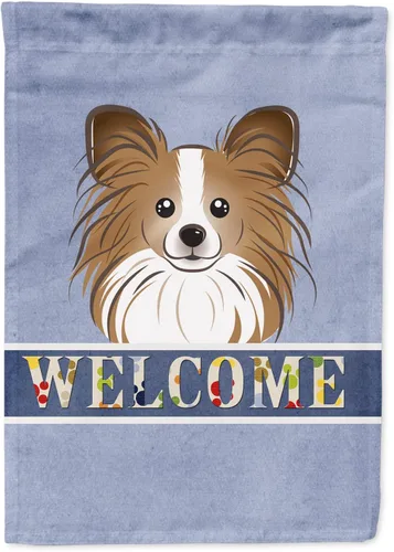 Miniatura 44 de Caroline's Treasures BB1405GF Bandera de jardín de bienvenida de bulldog inglés, Bandera de buzón azul, bandera decorativa para el patio, obra