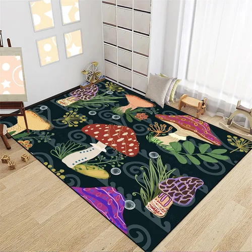 Miniatura 3 de Alfombra de gatos de dibujos animados para niñas, bonita decoración de habitación de niños, alfombra con temática de animales azules, alfombra ultra