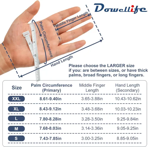 Miniatura 7 de Dowellife ANSI A9 Guante Resistente a los Cortes de Grado Alimenticio, Guante de Malla de Acero Inoxidable para Corte con Cuchillo de Metal