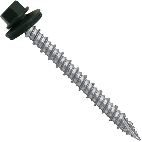 Miniatura 20 de Brite - Tornillos para techos de metal blanco (10 x 2 unidades), cabezal de arandela hexagonal, arranque automático/roscado, arandela EPDM, 3 x 250