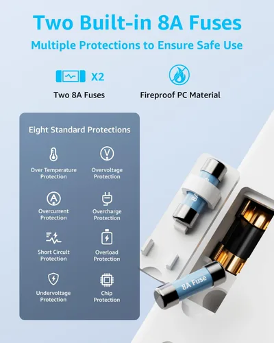 Miniatura 6 de Adaptador de viaje universal, adaptador de enchufe de viaje internacional con 2 puertos USB-C (GaN 65W) y 1 puerto USB-A, adaptador portátil todo