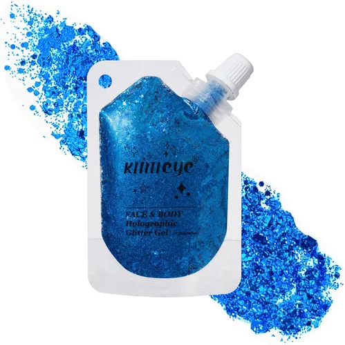 Miniatura 9 de Gel holográfico con purpurina para el rostro, brillo corporal con maquillaje para cabello, cara, clavícula, brazo, uñas, sombra de ojos, lentejuelas