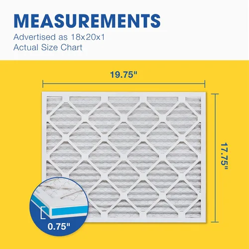 Miniatura 5 de Filtros de aire plisados MERV 8 de Aerostar de 18 x 20 x 1 pulgada - 4 unidades - Filtros de alta eficiencia para HVAC, caldera y aire acondicionado