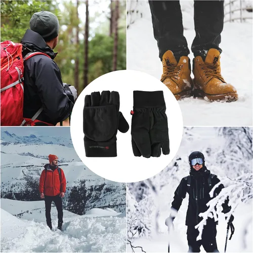Miniatura 5 de Manzella Guante convertible en cascada de lana para hombre con Thinsulate