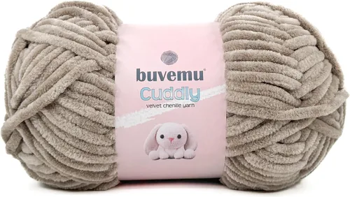 Miniatura 40 de Hilo de felpilla de terciopelo, súper suave y esponjoso, para tejer, hacer manualidades, color amigurumi, duradero para el desprendimiento, 3.53
