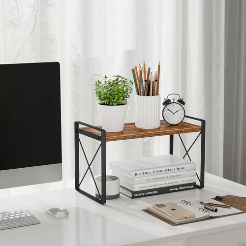 Miniatura 7 de Giikin Organizador de Estante para Encimera, Especiero de Soporte para Armario, Estante de Gabinete de Estilo Retro para Despensa, Cocina, Baño