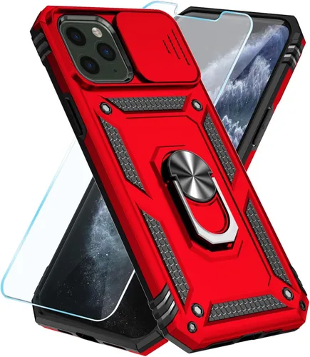 Miniatura 21 de SunStory Funda compatible con iPhone 11 Pro Max con protector de pantalla HD, cubierta de cámara deslizante y soporte de anillo giratorio