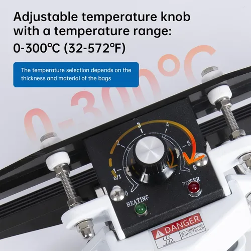 Miniatura 2 de Máquina selladora térmica portátil de mano R-PACK FKR-200, 8 pulgadas, para bolsa de aluminio, bolsa de Kraft, Mylar