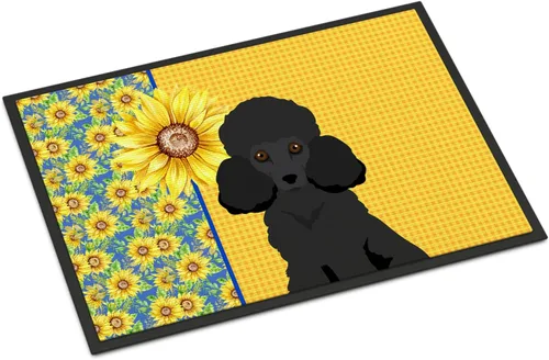 Miniatura 73 de Caroline's Treasures WDK5313MAT Airedale Terrier - Tapete para puerta delantera de 18 x 27 pulgadas, diseño de girasoles de verano, para entrada