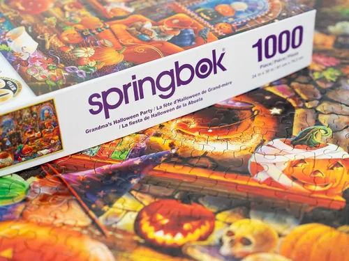 Miniatura 5 de Springbok 's Grandma's Halloween Party - Rompecabezas de 1000 piezas para Adutls Featues una escena de Halloween caprichosa para rompecabezas