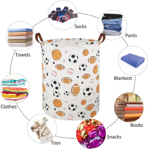 Miniatura 4 de Cesta de lavandería plegable para dormitorio, cesta de ropa impermeable para baño, bolsa grande de lavandería para dormitorio universitario