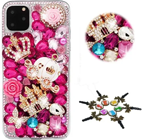 Miniatura 11 de Sparkle - Funda para teléfono compatible con Samsung Galaxy A12, elegante, hecha a mano en 3D, diseño de diamantes de imitación, diseño de diamantes