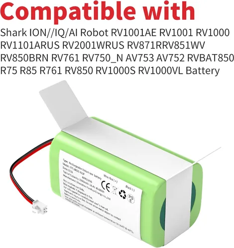 Miniatura 4 de RVBAT850 - Batería de repuesto para Shark lON/IQ/AI Robot RV1001AE RV1001 RV1000 RV1101ARUS RV2001WRUS RV871R RV851WV RV85OBRN RV761 RV750 N AV753