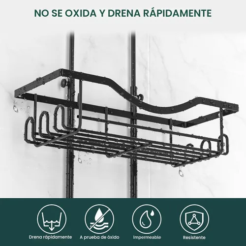 Miniatura 3 de Organizador de Ducha Colgante Ajustable, Organizador de Ducha a Prueba de Óxido de Longitud Extendida, Organizadores de Ducha Sobre Cabezal de Ducha